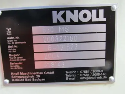 Knoll 650MS  Magnetic Chip Conveyor 25-1/2" Belt 8.5FPM W/ Magnetic Power Roller