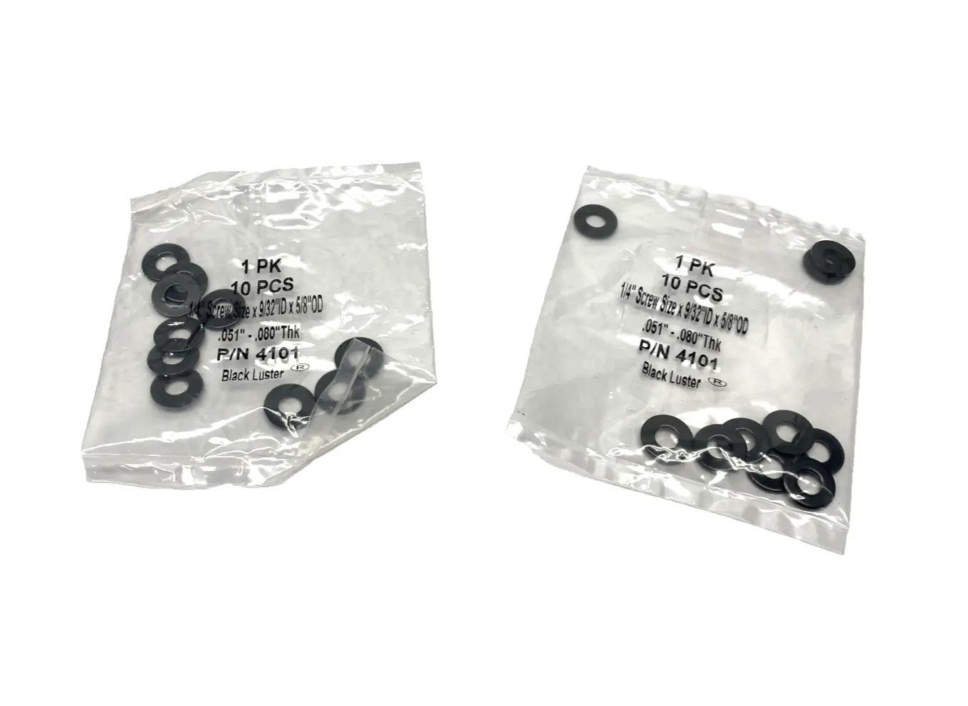 91434A115,4101 | 91434A115 Black Luster Washer for 1/4" Screw, 9/32" ID x 5/8" OD 4101 LOT OF 20 - New – Open box