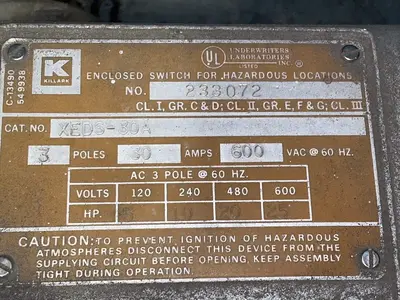 Used KILLARK XEDS30A Disconnects Ohio US | HGR 24 #1288711