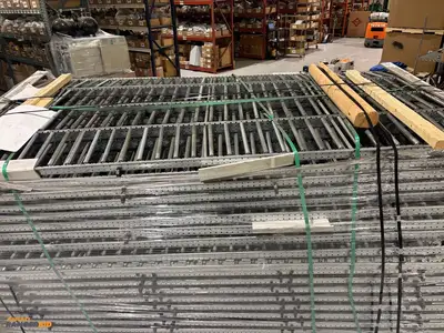 USED MALLARD MANUFACTURING 98"L X 11.5"W GRAVITY ROLLER CONVEYOR SECTIONS