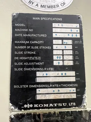 USED 1988 KOMATSU PRESSES KOMATSU OBS60-3 PRESS