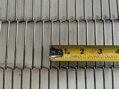 Three-Section Wire Mesh Conveyor with Rails