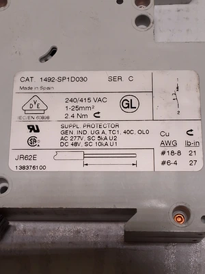 ALLEN-BRADLEY 1492-SP1D030 CIRCUIT BREAKER - LOT OF 3