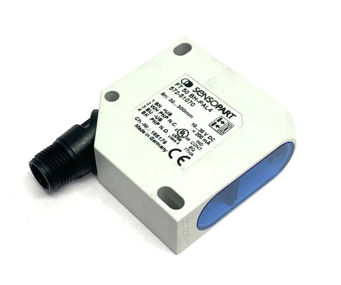 New | in-Stock Sensopart BlueLight Photoelectric Diffuse Sensor w/ Background Supp. Photoelectric Sensors Michigan US | Maverick Industrial Sales #1402474