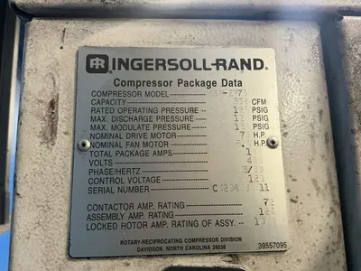 Used INGERSOLL RAND SSREP75 Rotary Screw & Sliding Vane Air Compressors Ohio US | HGR 24 #1545779