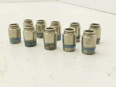 ATP B38-03MH Male Straight Fitting 3/8" Push Tube 3/8" Male NPT Brass Lot of 10