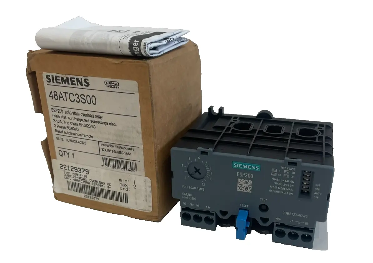 NEW SIEMENS 48ATC3S00 OVERLOAD RELAY
