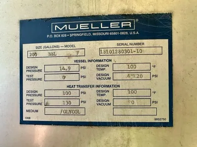 Used 2010 MUELLER 8,300 GALLON Stainless Steel Tanks New Jersey US | Perry Equipment #871223