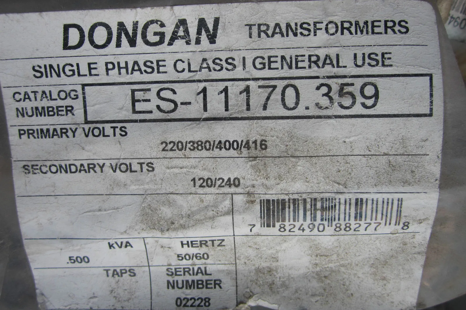 NEW DONGAN ES-11170.359 TRANSFORMER ES11170359