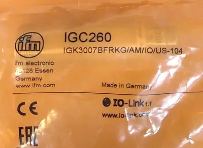 IFM IGC260 / IGK3007BFRKG/AM/IO/US-104 Inductive All Metal Sensor Loc5D7