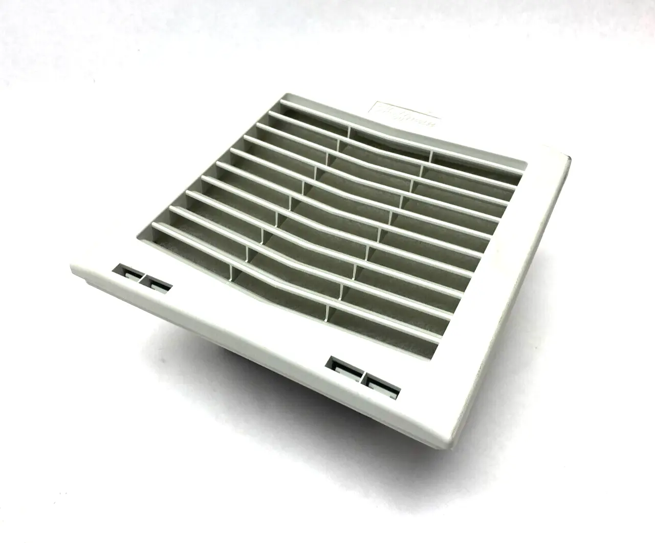USED HOFFMAN NVENT SIDE MOUNT COOLING FILTER FAN LIGHT GRAY, 24V, 70CFM