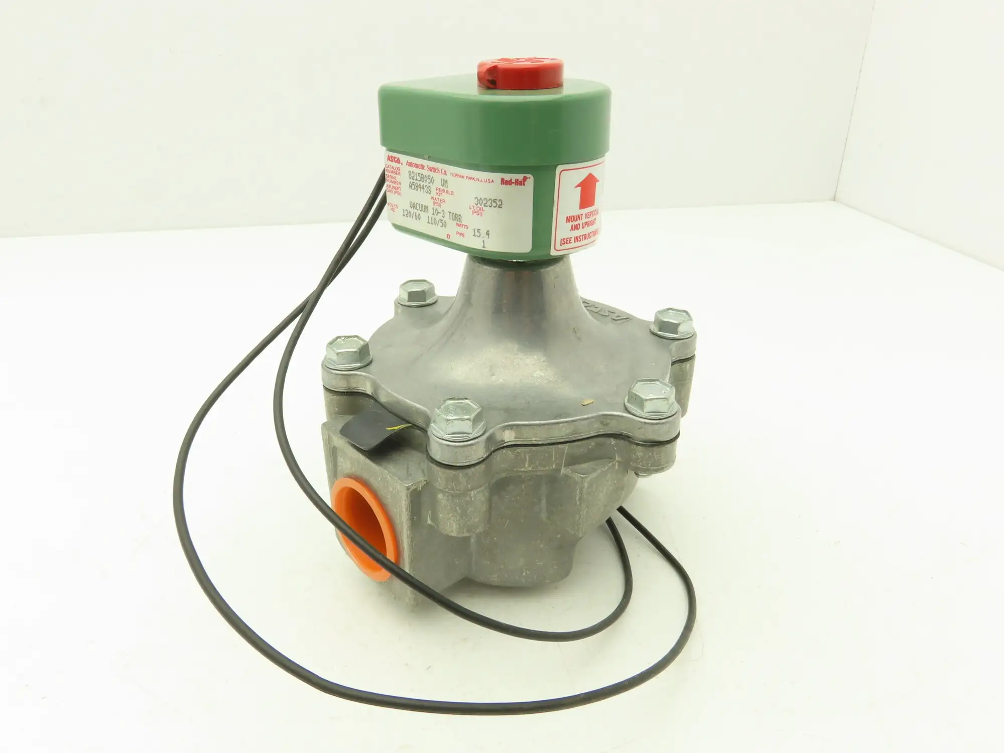 Asco Redhat 8215B50VM Solenoid Valve 2 Way Vacuum 10-3 NC 110/120VAC 1"NPT