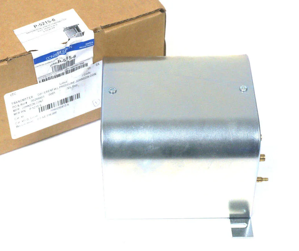 NEW JOHNSON CONTROLS P-5215-6 PRESSURE TRANSMITTER 0-.25 IN. W.G., 0-62PA