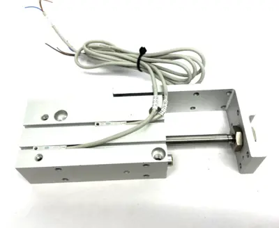 USED SMC COMPACT SLIDE TABLE CYLINDER W/ DUAL AUTO SWITCHES