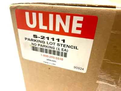 USED U-LINE PARKING LOT STENCIL, FIRE LANE, REUSABLE