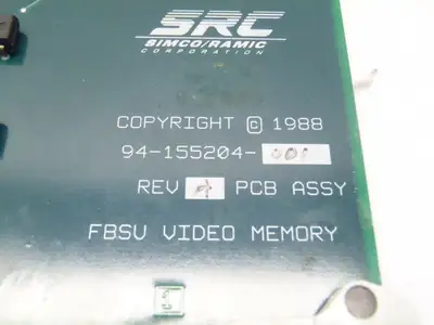 94-155204-001 | Simco Ramic SRC  REV A SRC PCB ASSY FBSU Video Memory VGA - Used
