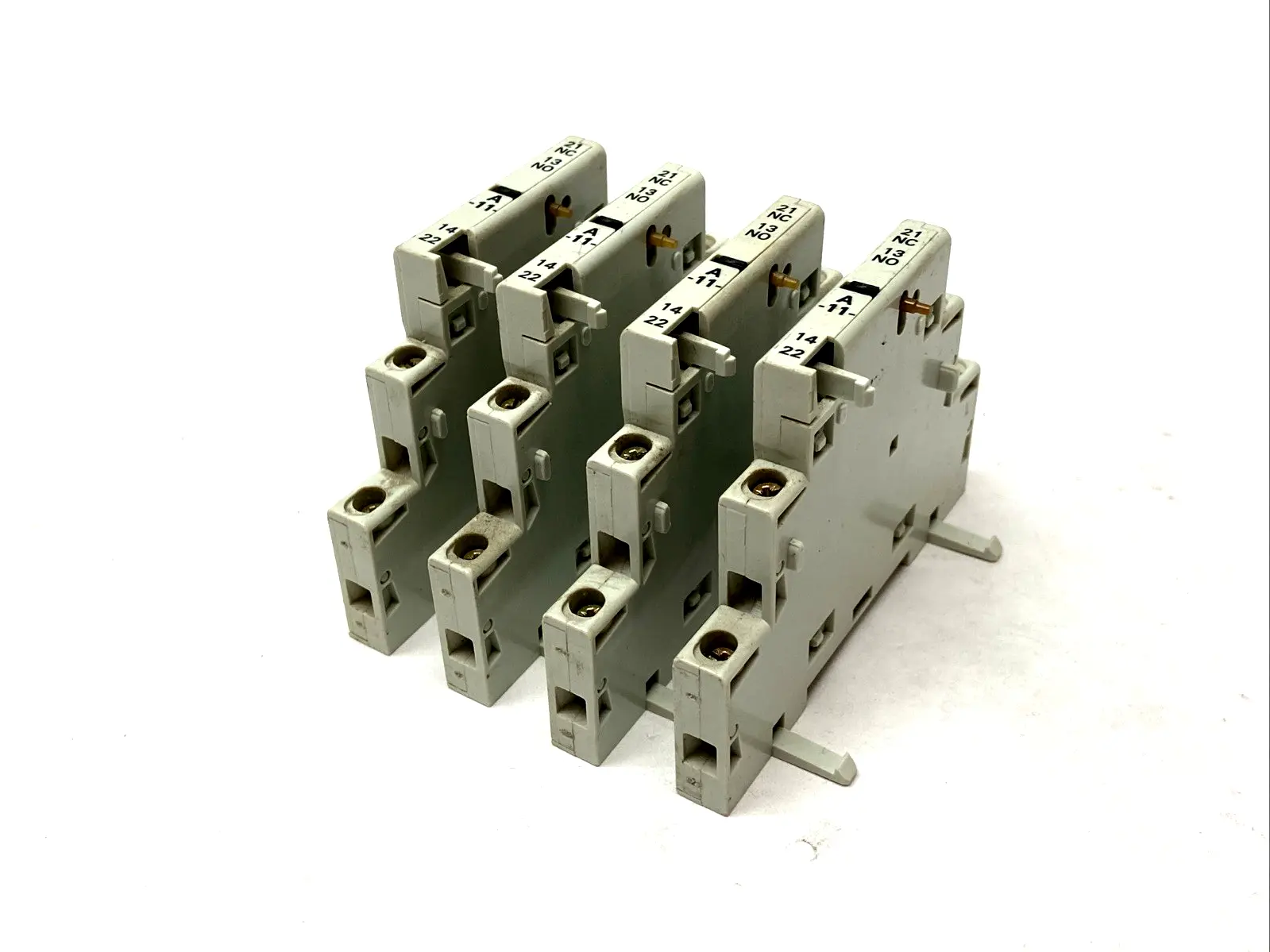 140-A11 | Allen Bradley  Ser. C Auxiliary Contact Block LOT OF 4 - Used
