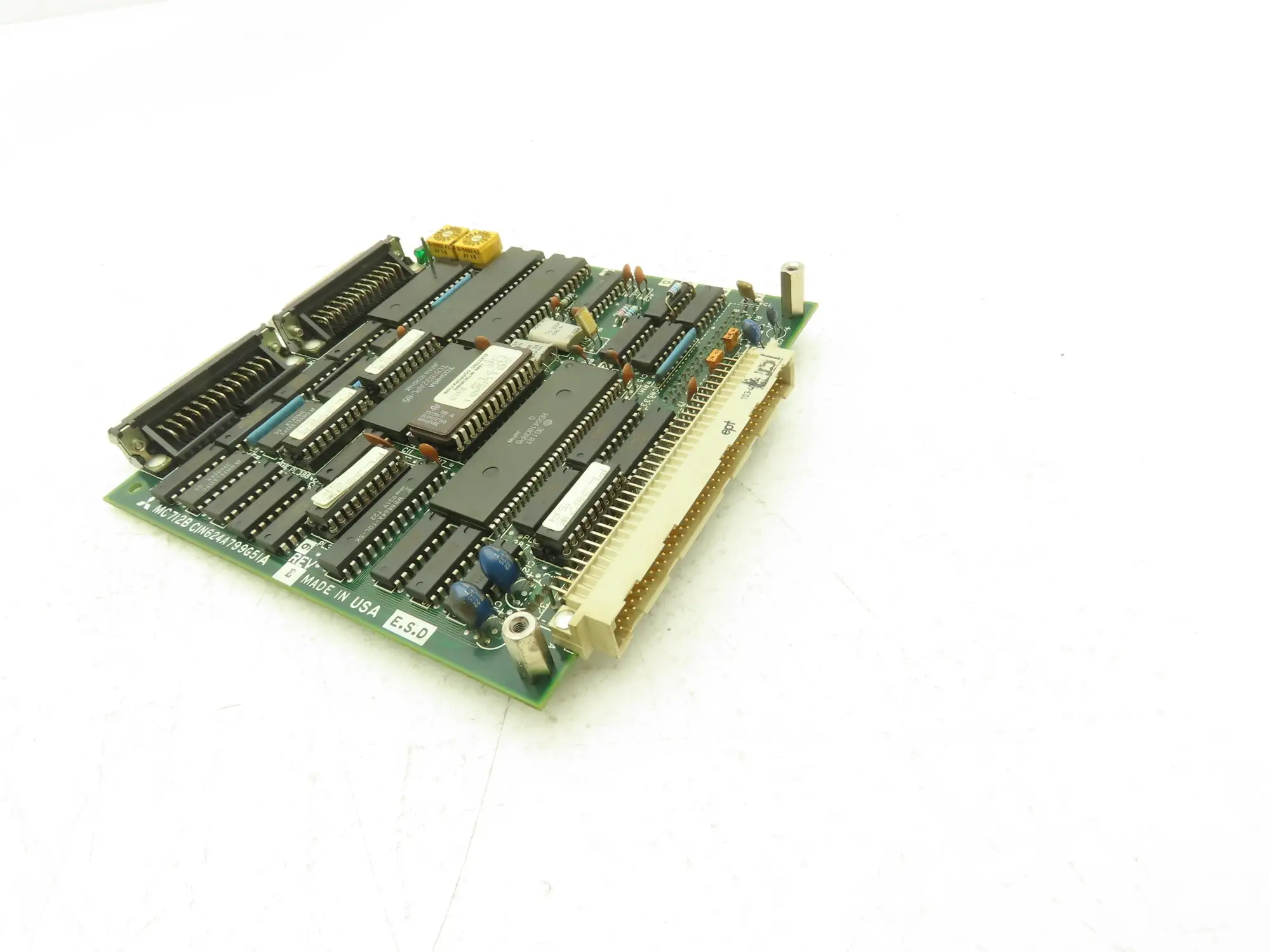Mitsubishi Mazak CIN624A799G51A PCB Slot Rack Printed Circuit Board Card MC712B