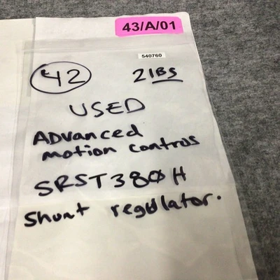 Used Advanced Motion Controls SRST380H Misc Electrical & Power Parts California US | Davliegogo LLC #1719976