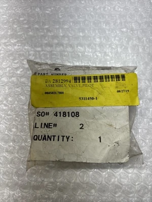 **NEW IN FACTORY BAG PILOT ASSEMBLY VALVE 5314879A1 & WARRANTY#