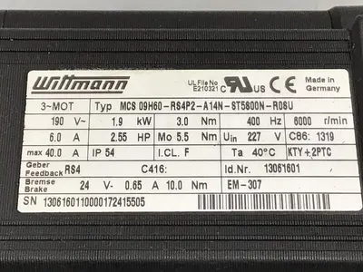 USED WITTMANN MCS 09F60-RS4P2-A14N-ST5S00N-R0SU