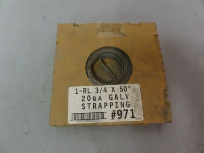 1-RL 3/4" X 50' 20GA Galvanized Steel Strapping #971 New