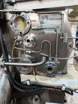 Dorr-Oliver BW 1250H sanitary peeler centrifuge, duplex SS.