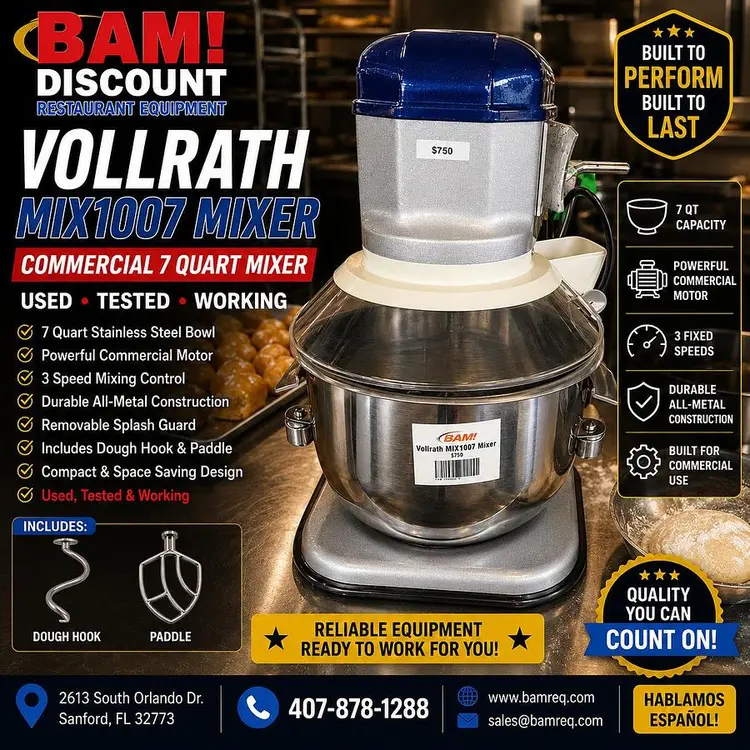 Used HOBART MIX1007 Planetary Mixers Florida US | BAM Discount Restaurant Equipment #1263809