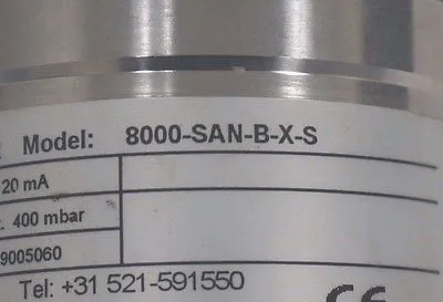 NEW KLAY INSTRUMENTS 8000-SAN-B-X-S PRESSURE TRANSMITTER 8000SANBXS