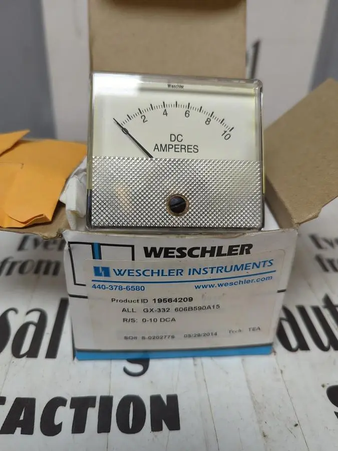 New | in-Stock WESCHLER 19564209 Meters - Misc | Surplus Asset Holdings #1206860