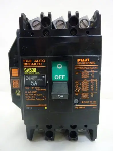 Used FUJI ELECTRIC SA53B-5 Circuit Breakers Michigan US | Ideal Machinery #706607