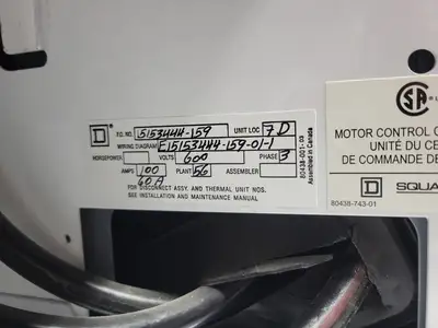 USED SQUARE D MODEL 6