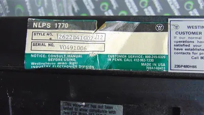 Westinghouse NLPS 1770 Power Supply Unit 2622D41G02-12 Used