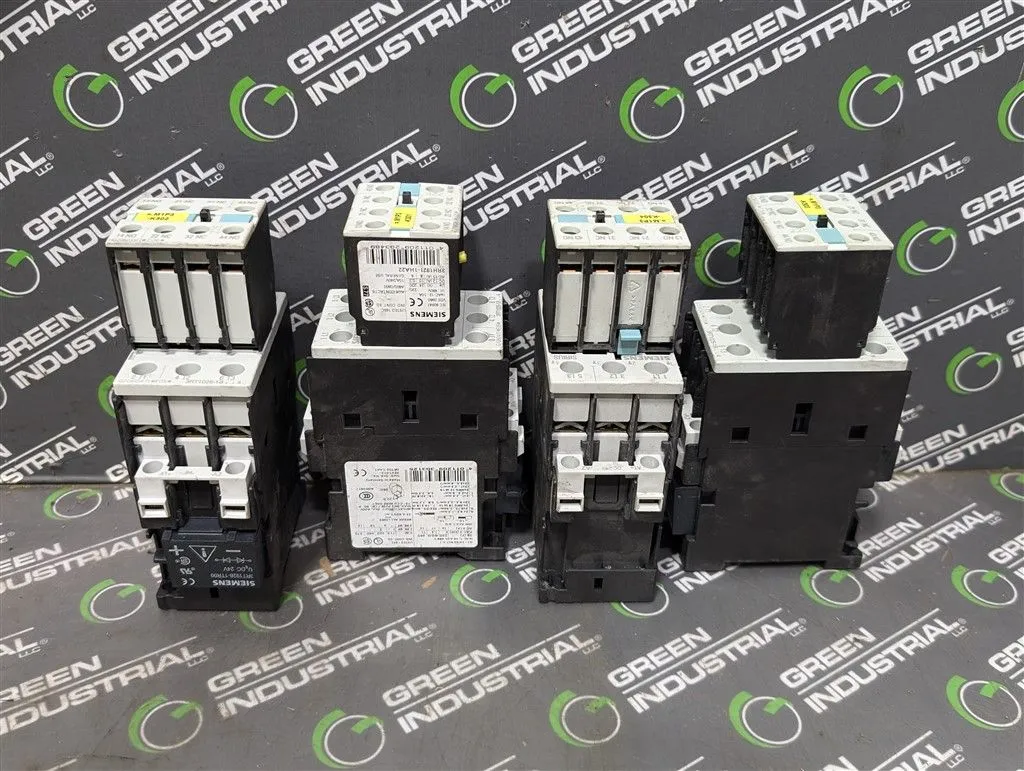 Lot of 4 Siemens 3RT1025-1B SIRIUS Contactor Assemblies 40A Used