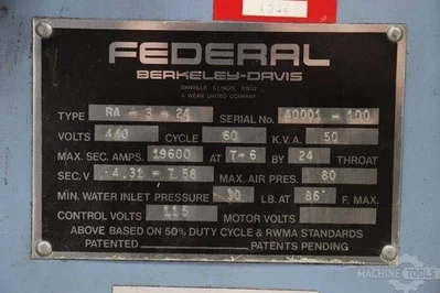 USED BRITISH FEDERAL RA-3-24