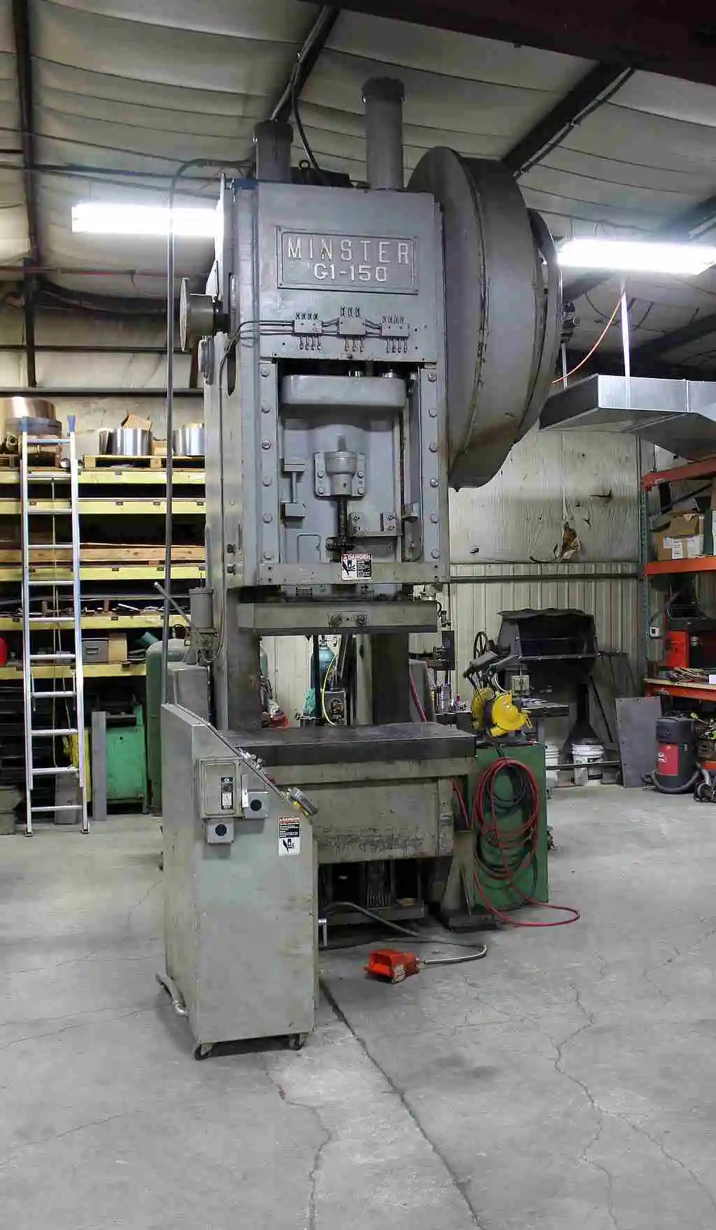 150 Ton MINSTER G1-150 OBI SINGLE CRANK FLYWHEEL PRESS