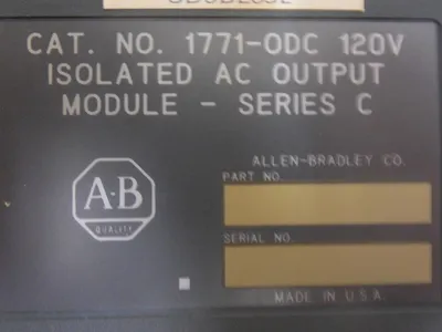 Allen Bradley 1771-ODC/C PLC-5 120V Isolated AC Output Module Used