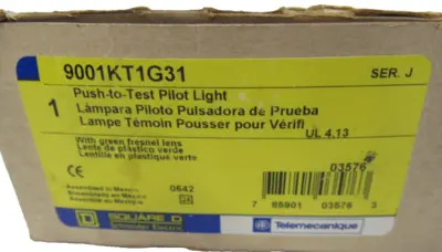 NEW SQUARE D 9001KT1G31 PILOT LIGHT SERIES J
