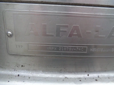 Alfa Laval S/S Disc type MRPX 218 TGV 74C Centrifuge 30 Kw