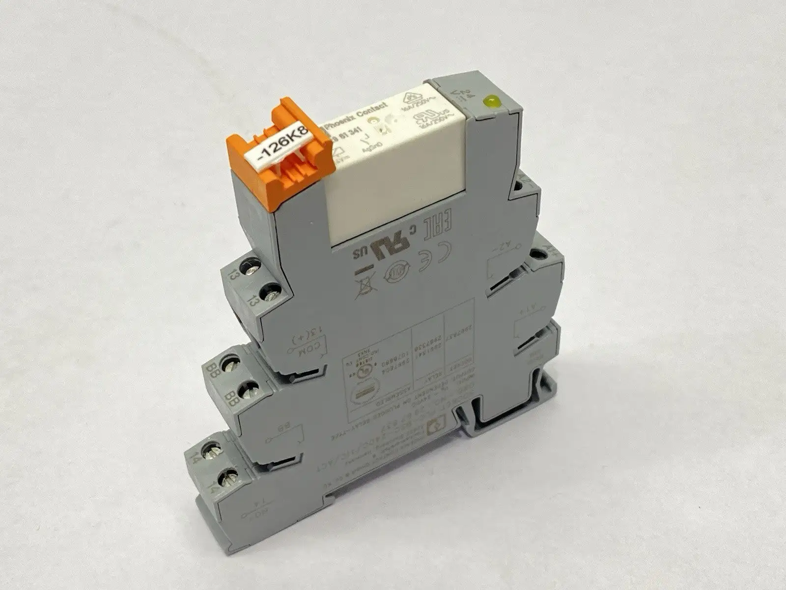 2967837,PLC-BSC-24DC/1IC/ACT | Phoenix Contact PLC-BSC-24DC/1IC/ACT Relay Base 2967837 w/ 2961341 Relay - Used