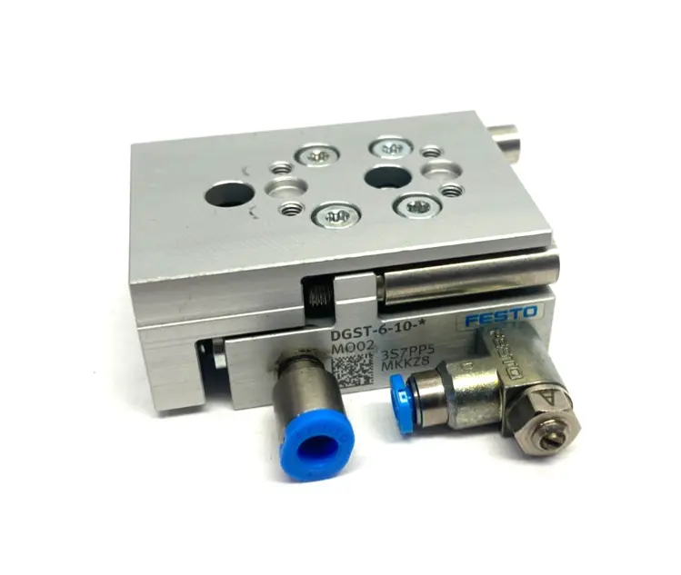 Used FESTO PNEUMATIC MINI SLIDE ACTUATOR 6MM PISTON 10MM STROKE 8085105 Linear Actuators | Maverick Industrial Sales #1103214