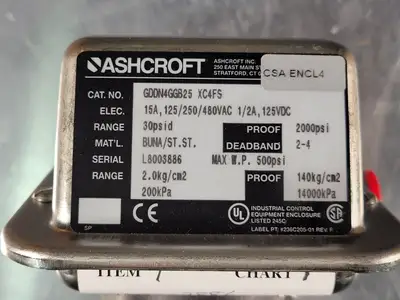 NEW ASHCROFT GDDN4GGB25 XC4FS