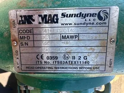 USED 2015 SUNDYNE ANSI MAG KF6410L080T42111-10.400