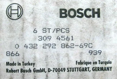NEW SET OF 6 BOSCH 3094561 INJECTORS 0-432-292-862-69C 309-4561