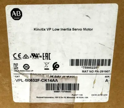 VPL-B0632F-CK14AA SERVO MOTOR SER. A PRE-OWNED UNUSED SURPLUS