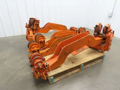 Cleveland Tramrail Bridge Crane Motorized End Truck Drive WA 5" Wheels  Set of 4