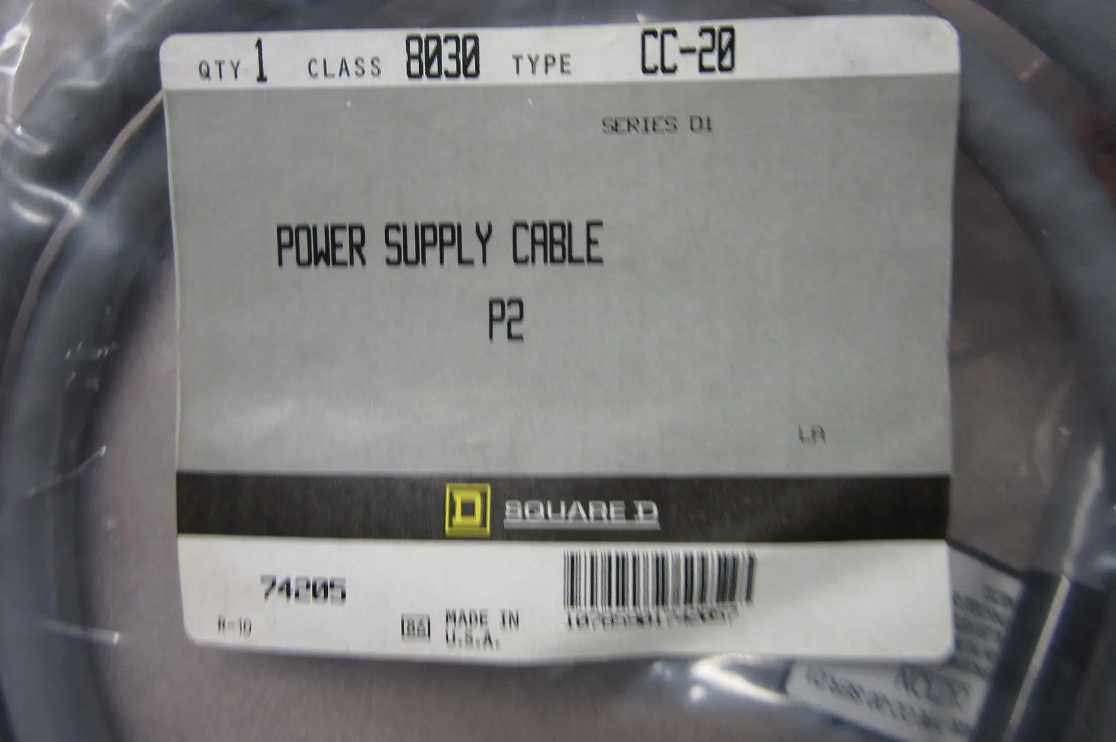 NEW SQUARE D 8030 CC-20 SERIES D1 POWER SUPPLY CABLE