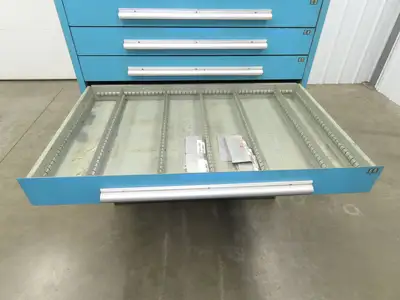 Nu-Era Modular Tool Storage Cabinet 11 Drawer 45x28x61" Stanley Vidmar Blue