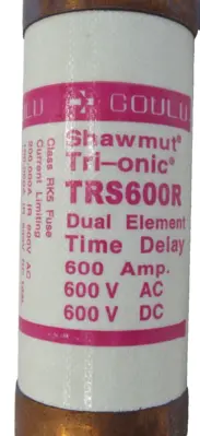 NEW GOULD SHAWMUT TRS-600R DUAL ELEMENT TIME DELAY FUSE TRS600R