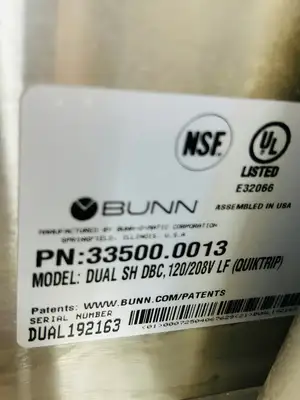 Bunn Dual SH DBC Coffee Brewer Refurbished & Working!